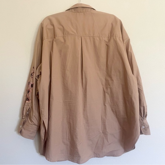 Anthropologie Maeve Bennet Sequin Button-Up Shirt - Picture 9 of 11